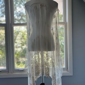 A'Reve Cream Lace Women's Robe